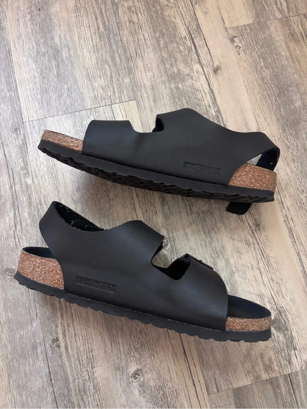 Birkenstock Black Double Strap Buckle Sandals